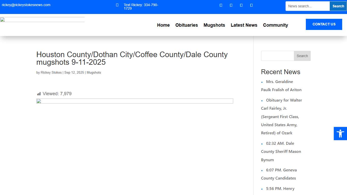 Houston County/Dothan City/Coffee County/Dale County mugshots 9-11-2025 - Rickey Stokes News